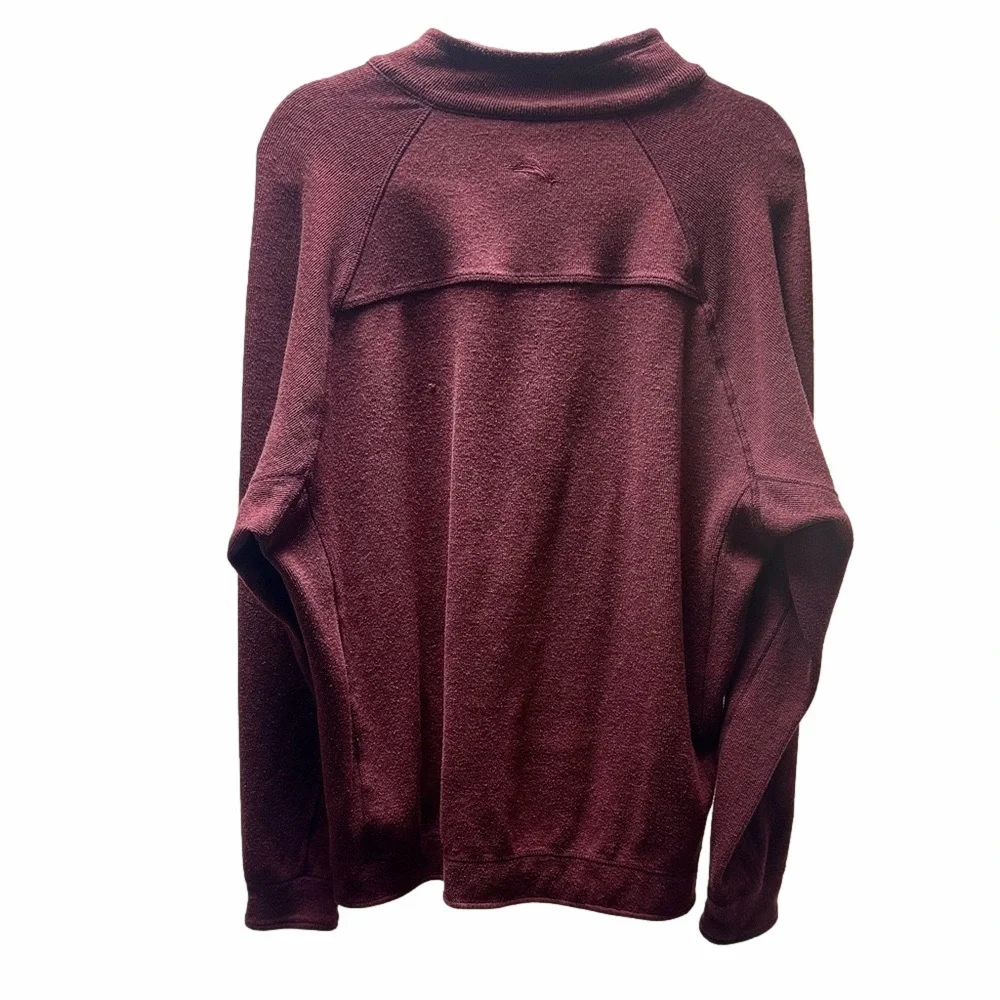 Burgundy/Brown reversible Tommy Bahama 1/4 Zip Men’s  Sweater